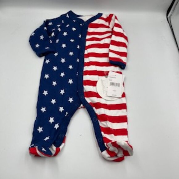 NEW Koala Kids Baby 3 To 6 Months Footed Coverall Stars‎ And Stripes NWT - Picture 1 of 12